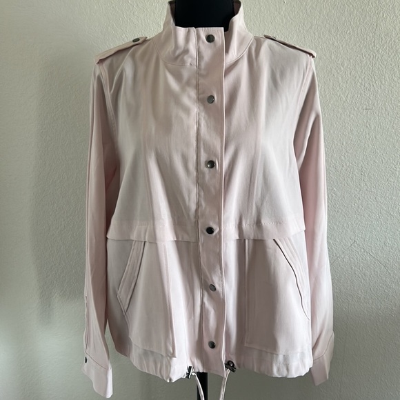 Belle by Kim Gravel Twill Utility Jacket in Pink Quartz Size Medium - Picture 5 of 12